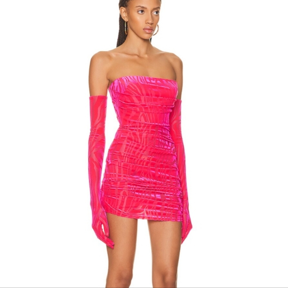 ALEX PERRY Colter ruched minidress - Size 6 Small